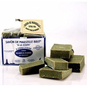 Marius Fabre - Savon de Marseille Brut à la Coupe 1kg à l’Huile d’Olive