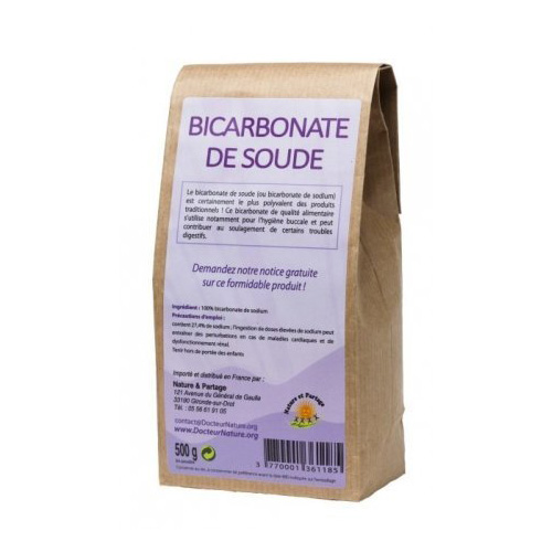 BICARBONATE de soude - 500g - digestion et hygiène - Nature et Partage