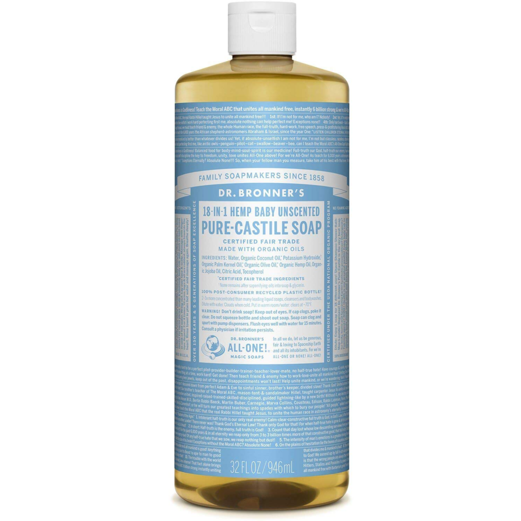 Dr. Bronner's - Savon Liquide pur végétal - Non Parfumé 945ml