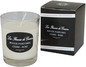 Bougies Parfumées Cèdre - Rose 130g - La Bastide des Arômes