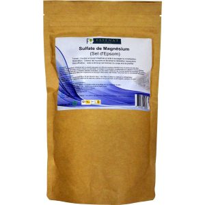 Sulfate de magnesium (Sel d'Epsom) 500G - Complément alimentaire en poudre - 200 doses journalières ESTENAT