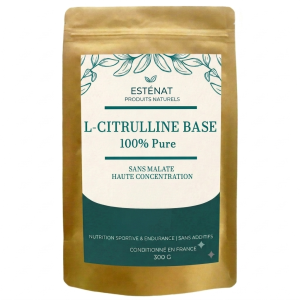 l citrulline base 100% pure 100g – sans malate, haute concentration – acide aminé poudre pre workout pour endurance, congestion & oxygénation – nutrition sportive sans additifs – estÉnat